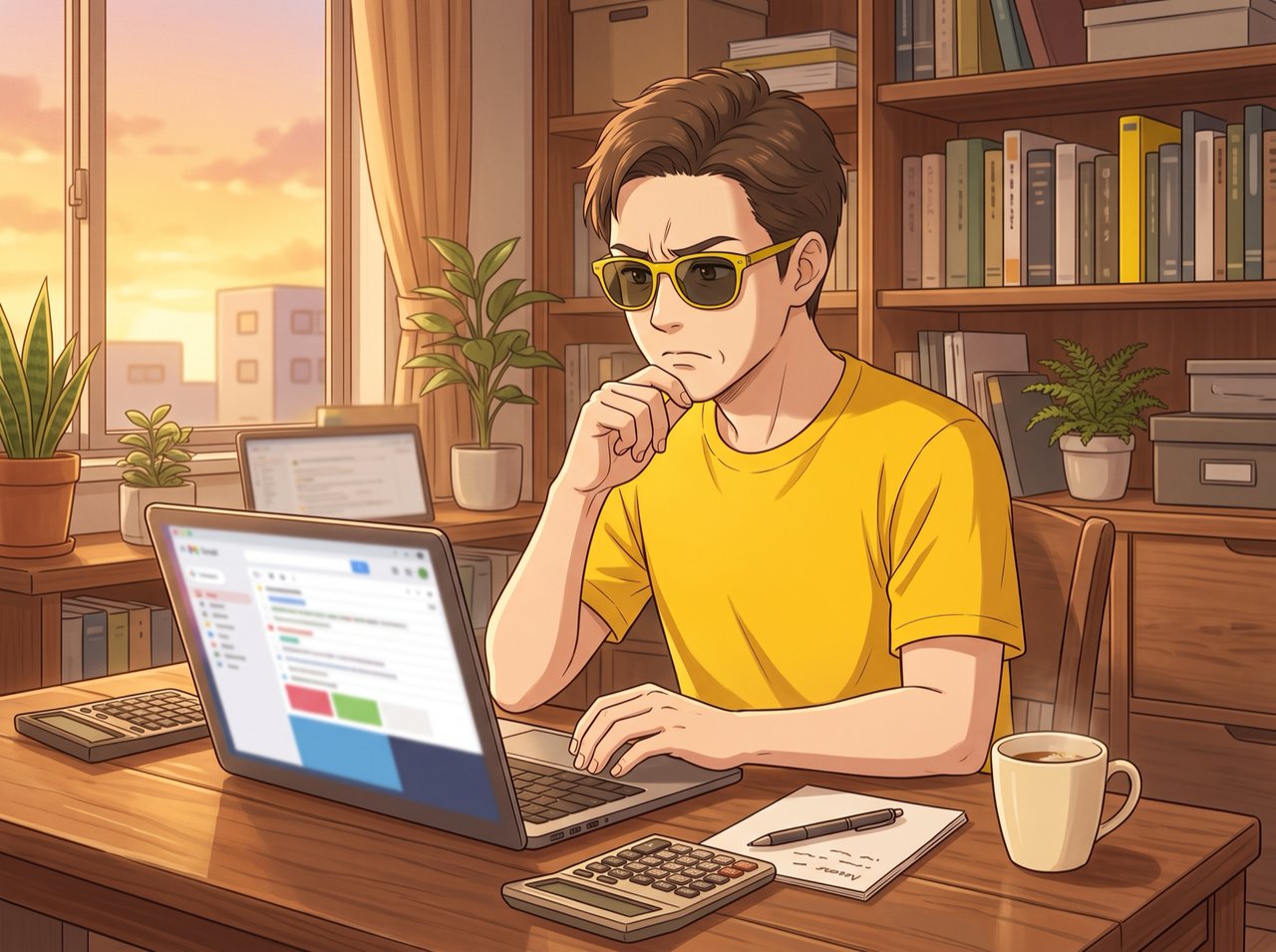 BUYMAから届いた新しい手数料のお知らせを見て考え込むたなか主夫