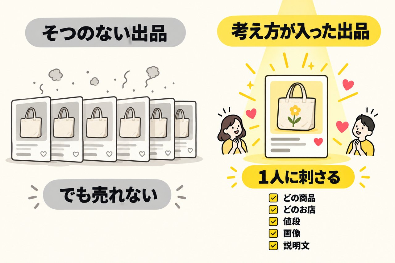 そつのない出品と、考え方が入った出品の違い