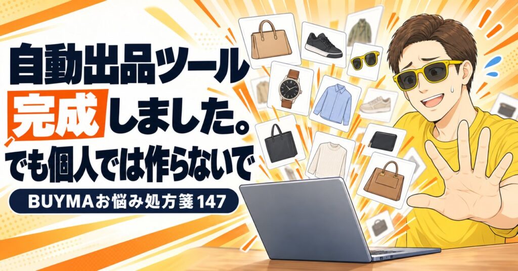 BUYMAの自動出品ツールが完成
