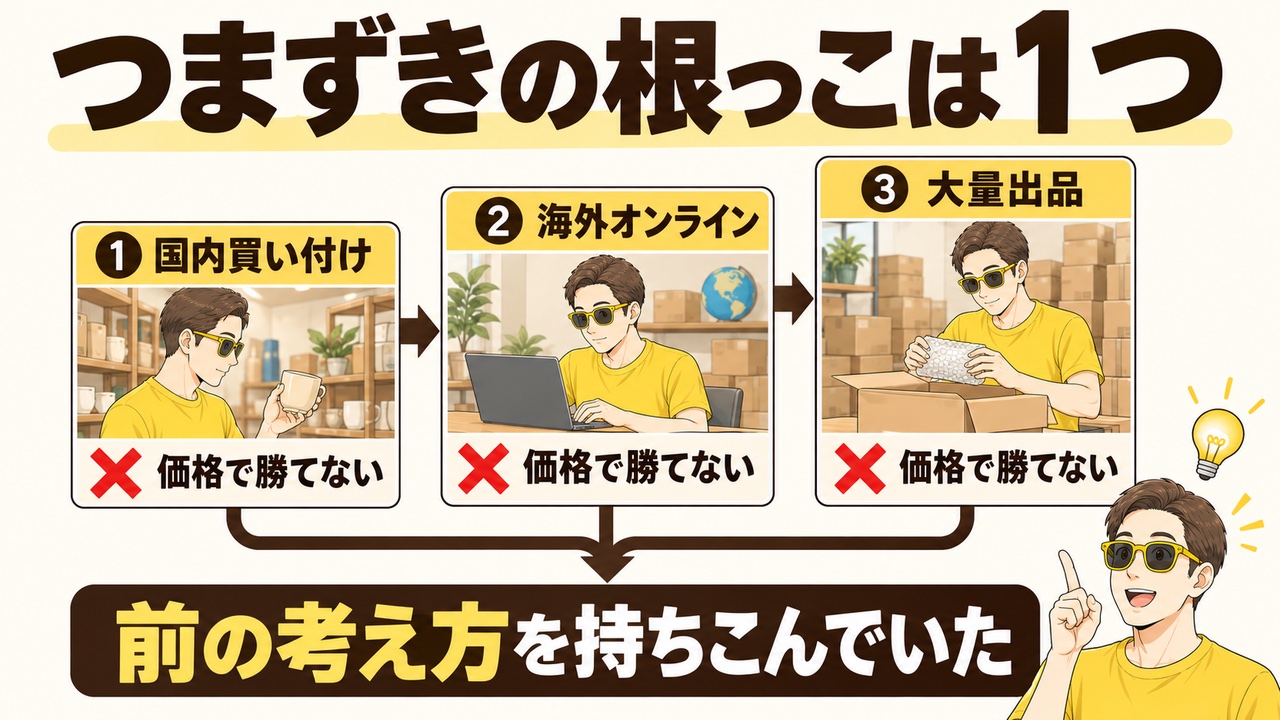 国内・海外・大量出品の3つの悩みは根っこでつながっている