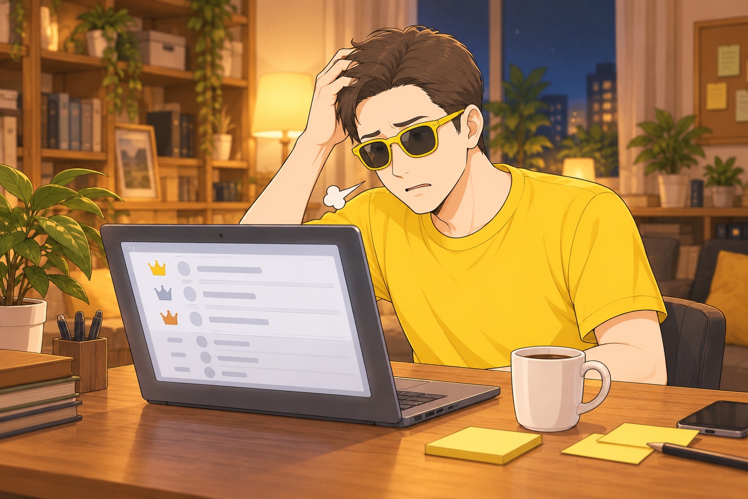 ショッパーランキングを見てため息をつくたなか主夫