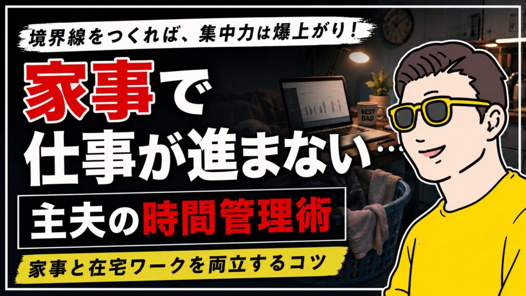 在宅ワーク中に家事が気になって集中できない人へ。