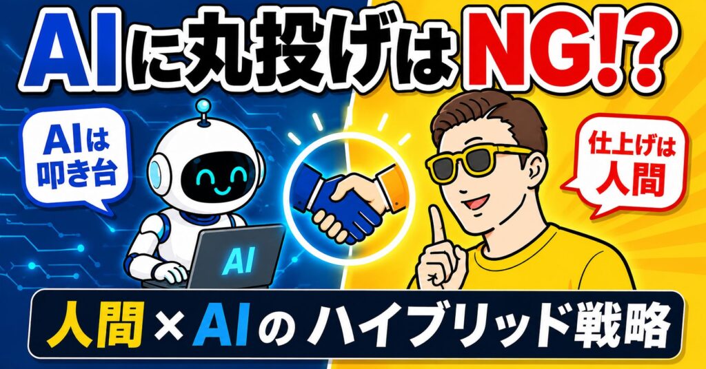 AIに丸投げはNG！？「人間×AI」のハイブリッド外注戦略でライバルに差をつける