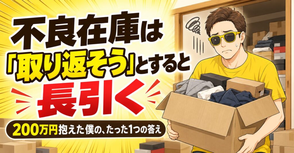 不良在庫は「取り返そう」とすると長引く。200万円抱えた僕がたどり着いた、たった1つの答え